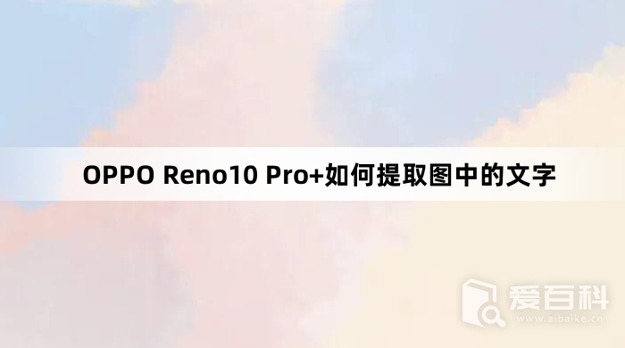 OPPOReno10 Pro+如何提取图中的文字 可以提取图中的文字吗