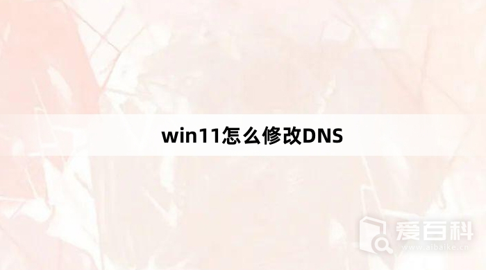 win11怎么修改DNS win11dns修改方法介绍