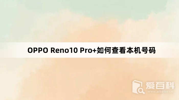 OPPO Reno10 Pro+如何查看本机号码 OPPO Reno10 Pro+查看本机号码方法介绍